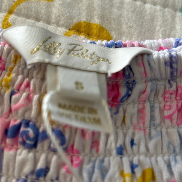Lilly Pulitzer Multicolor Smocked Dress/ multi summer serenade size small NWT - Picture 3 of 5